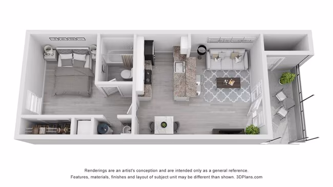 Unit E-142 E-242 floor plan